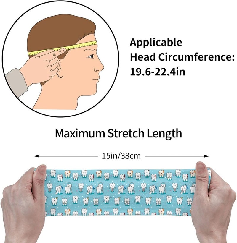 Gianlaima Sports Sweatband Head Bands for Women Men Sweat-Absorbing Headbands Suitable for Running Yoga Fitness Football Exercise - Image 3